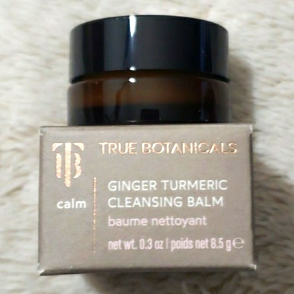 TRUE BOTANICALS CALM GINGER TURMERIC CLEANSING BALM.